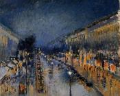 卡米耶毕沙罗 - Boulevard Montmartre, Night Effect